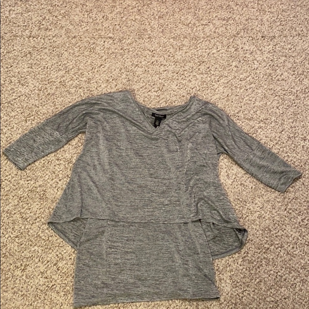 Womens Silky Grey Whitehouse Blackmarket Blouse
